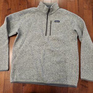 Patagonia men's better sweater 1/4 zip pullover in size XL